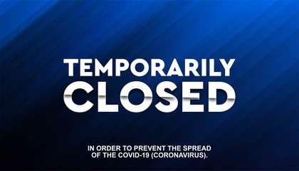 Coronavirus temporarily closed template.