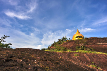 Pagoda  ancient architecture mountain  Phu Lanka in Nakhon Phanom Thailand 