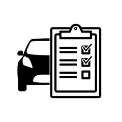 car service auto repair check list vector