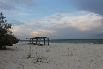 forsaken pier on the beach