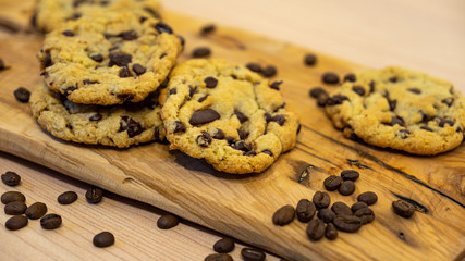 Homemade Cookies on a Wood