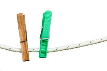 Pegs on a rope