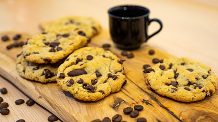 Homemade Cookies with a Cup of Coffee