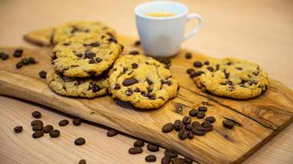 Homemade Cookies with a Cup of Coffee