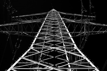 Low angle view of an electrical tower