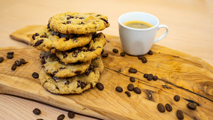 Homemade Cookies with a Cup of Coffee