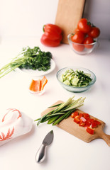 vegetable ingredients for a light salad