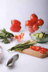 vegetable ingredients for a light salad