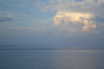 clouds over the sea