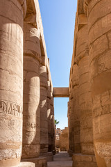 Columns of the The Great Hypostyle Hall, located within the Karnak Temple Complex