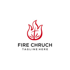 Abstract Church logo sign modern vector graphic abstract fire sign