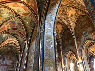 Medieval gothic vaulted ceilings in Europe