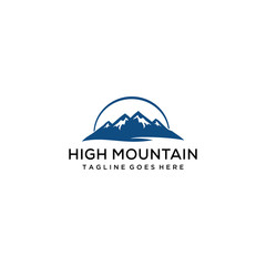 Fototapeta na wymiar Creative Illustration Simple Mountain Logo Design Vector