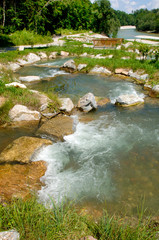 fish ladder at river Isar in Bavaria, Germany