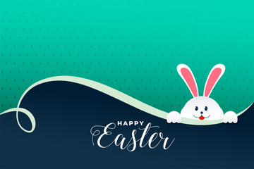 Obraz premium cute rabbit peeping out easter day background