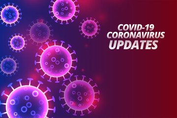 covid-19 coronavirus updates and news background design