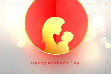 beautiful golden happy mothers day greeting card