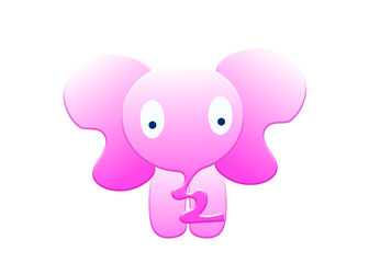 Éléphant rose