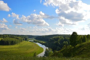 Fototapeta na wymiar summer day landscape in Russia