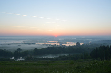 dawn in the early summer morning