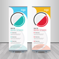 Roll-up for exhibitions, banner for seminar, layout for placement of photos. Universal stand for conference.