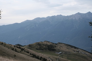 Naklejka premium Trekking on the Rocciamelone