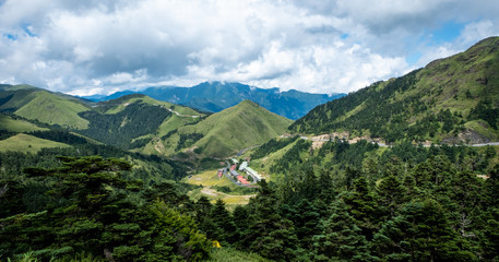 Fototapeta na wymiar Taiwan forest area at Hehuanshan mountain 