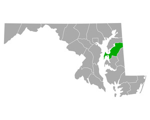 Karte von Queen Anne in Maryland