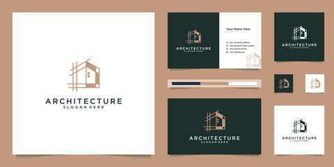 building architecture logo design inspiration - obrazy, fototapety, plakaty