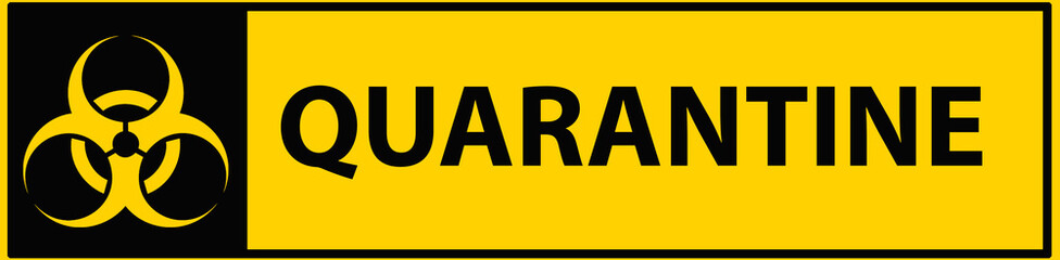 yellow caution sign of biohazard warning, stop Coronovirus design concept