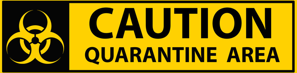 yellow caution sign of biohazard warning, stop Coronovirus design concept
