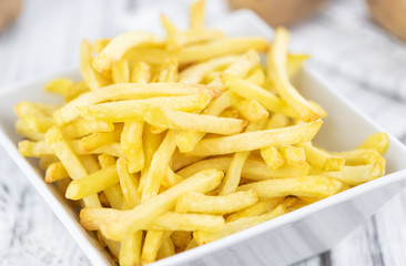 Crispy French Fries (selective focus; close-up shot)