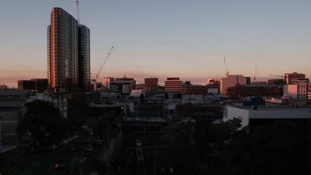 Time Lapse: Sunset To Blackout Of Brisbane Fortitude Valley Skyline, Australia
