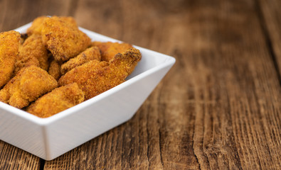 Chicken Nuggets (close-up shot; selective focus)