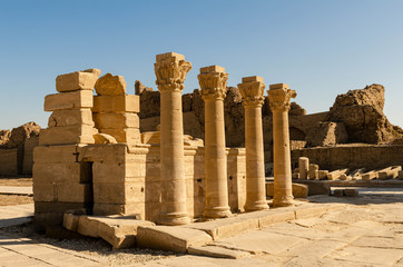 
A beautiful view of the temple ruins in Egypt.
