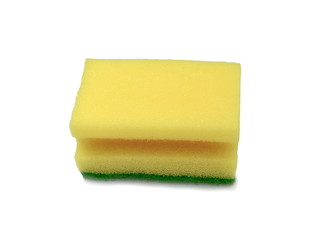 Dishwashing sponge isolate on  white background.