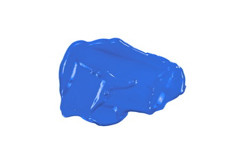 Grunge brush strokes paint. The puddle of an oil paint spill isolated over the white background. Paint Puddle Spill. Spilled paint.