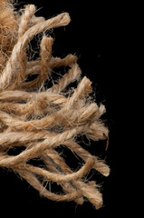 Close up hemp rope
