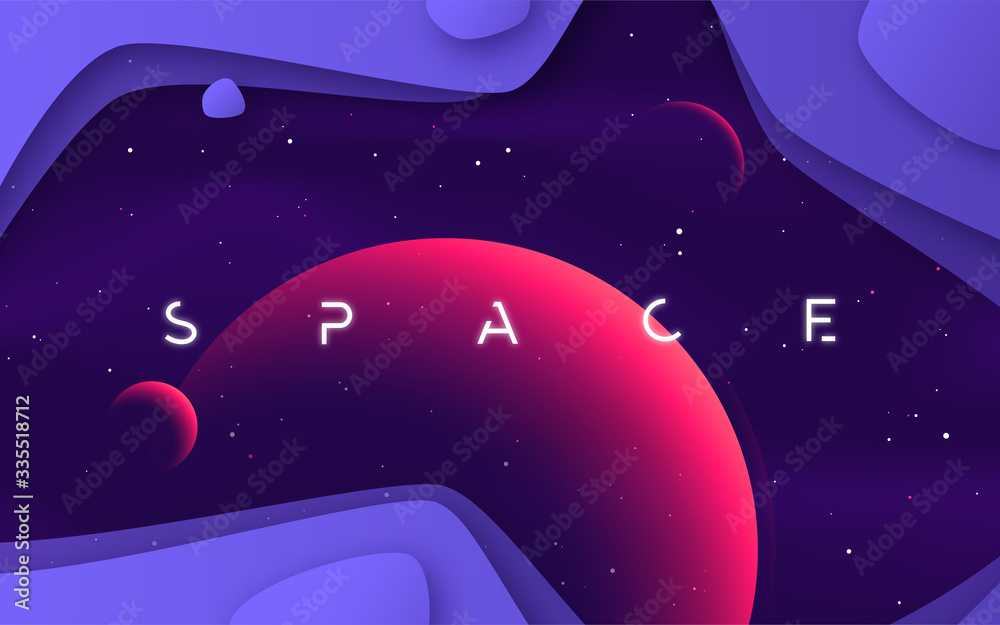 Wall mural vector background on the theme of outer space