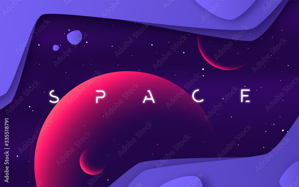 Wall mural Vector background on the theme of outer space