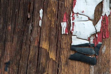 Old cracked paint on boards