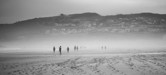 misty morning landscape