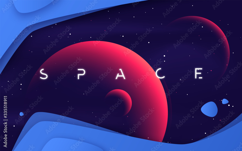 Wall mural vector background on the theme of outer space
