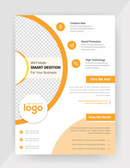 Business flyer design layout template in A4 size. Corporate Concept.	