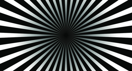 black and white radial stripes