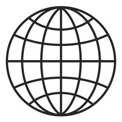 Line globe icon