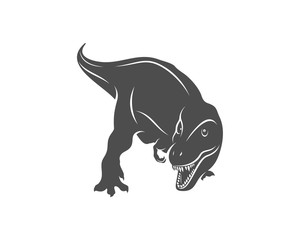 T rex logo design template. vector illustration