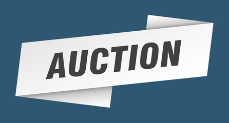 auction banner template. auction ribbon label sign