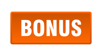bonus button. bonus square orange push button