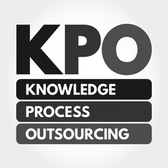 KPO - Knowledge Process Outsourcing acronym, business concept background